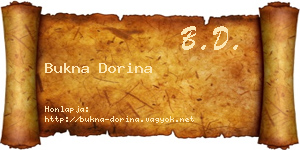 Bukna Dorina névjegykártya